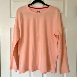 Basic Editions Light Pink Long-Sleeve Top